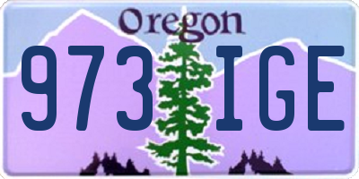 OR license plate 973IGE