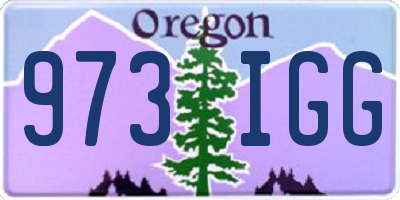 OR license plate 973IGG