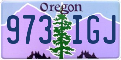 OR license plate 973IGJ