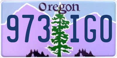 OR license plate 973IGO