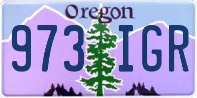 OR license plate 973IGR
