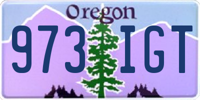 OR license plate 973IGT