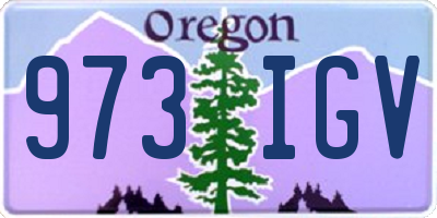 OR license plate 973IGV