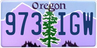 OR license plate 973IGW