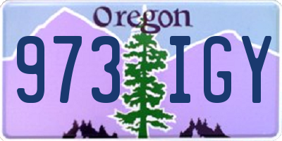 OR license plate 973IGY