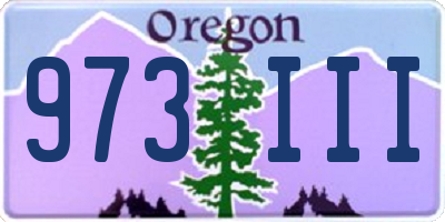 OR license plate 973III