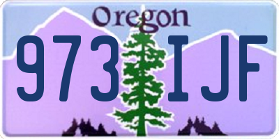 OR license plate 973IJF