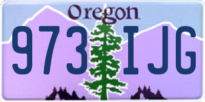 OR license plate 973IJG