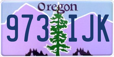 OR license plate 973IJK