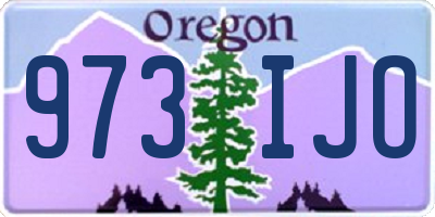 OR license plate 973IJO