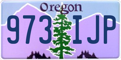 OR license plate 973IJP