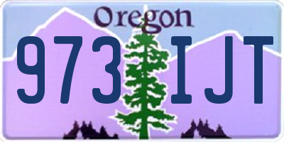 OR license plate 973IJT