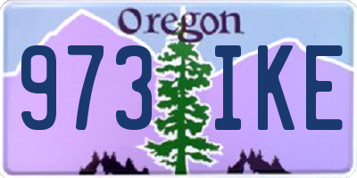 OR license plate 973IKE