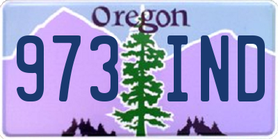 OR license plate 973IND