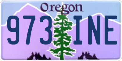 OR license plate 973INE