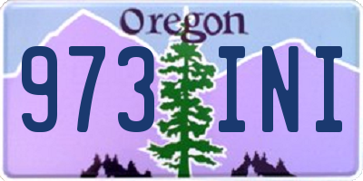 OR license plate 973INI