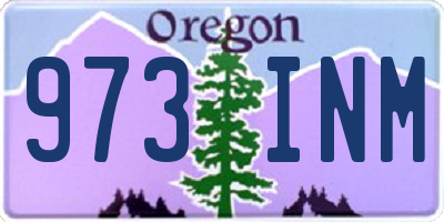 OR license plate 973INM