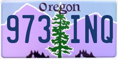 OR license plate 973INQ