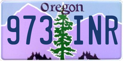 OR license plate 973INR