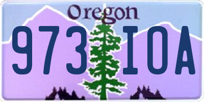 OR license plate 973IOA