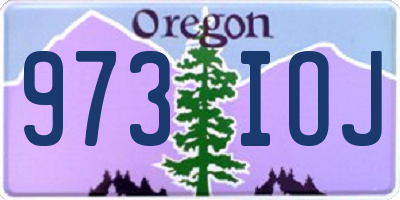 OR license plate 973IOJ