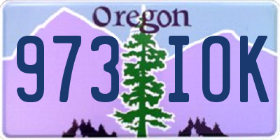 OR license plate 973IOK