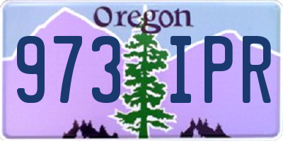 OR license plate 973IPR