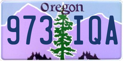 OR license plate 973IQA