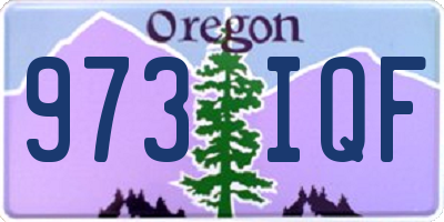 OR license plate 973IQF