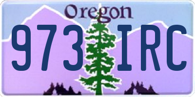 OR license plate 973IRC