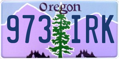 OR license plate 973IRK