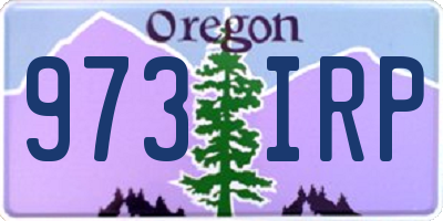 OR license plate 973IRP