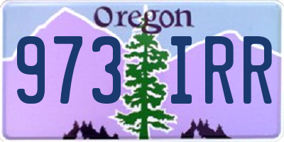 OR license plate 973IRR