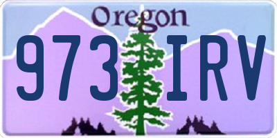 OR license plate 973IRV
