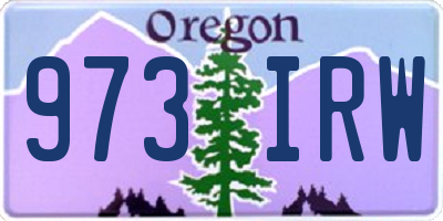 OR license plate 973IRW