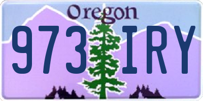 OR license plate 973IRY