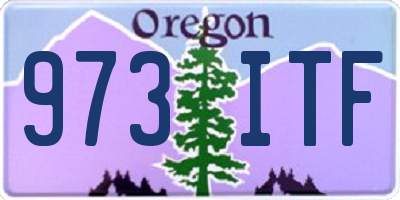 OR license plate 973ITF