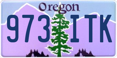 OR license plate 973ITK
