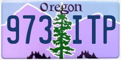 OR license plate 973ITP