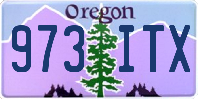 OR license plate 973ITX
