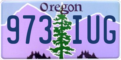 OR license plate 973IUG