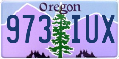 OR license plate 973IUX