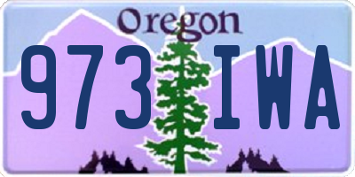 OR license plate 973IWA