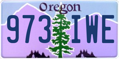 OR license plate 973IWE