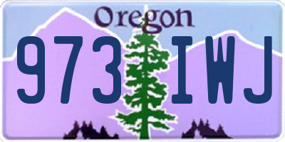OR license plate 973IWJ