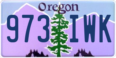 OR license plate 973IWK