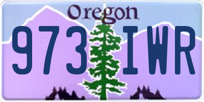 OR license plate 973IWR