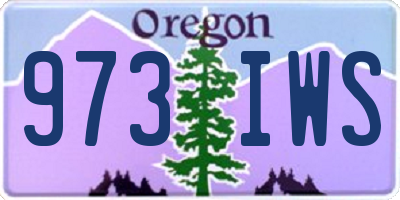 OR license plate 973IWS