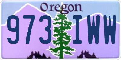 OR license plate 973IWW