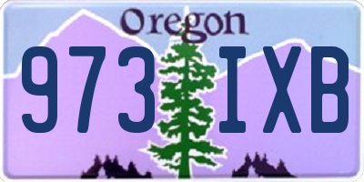 OR license plate 973IXB